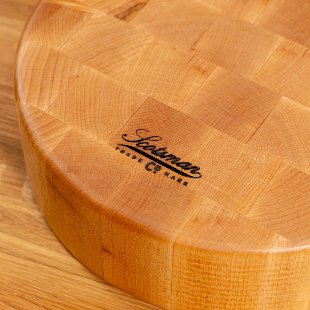Block Rund Maple End Grain Round Butcher Block – Laurel Mercantile