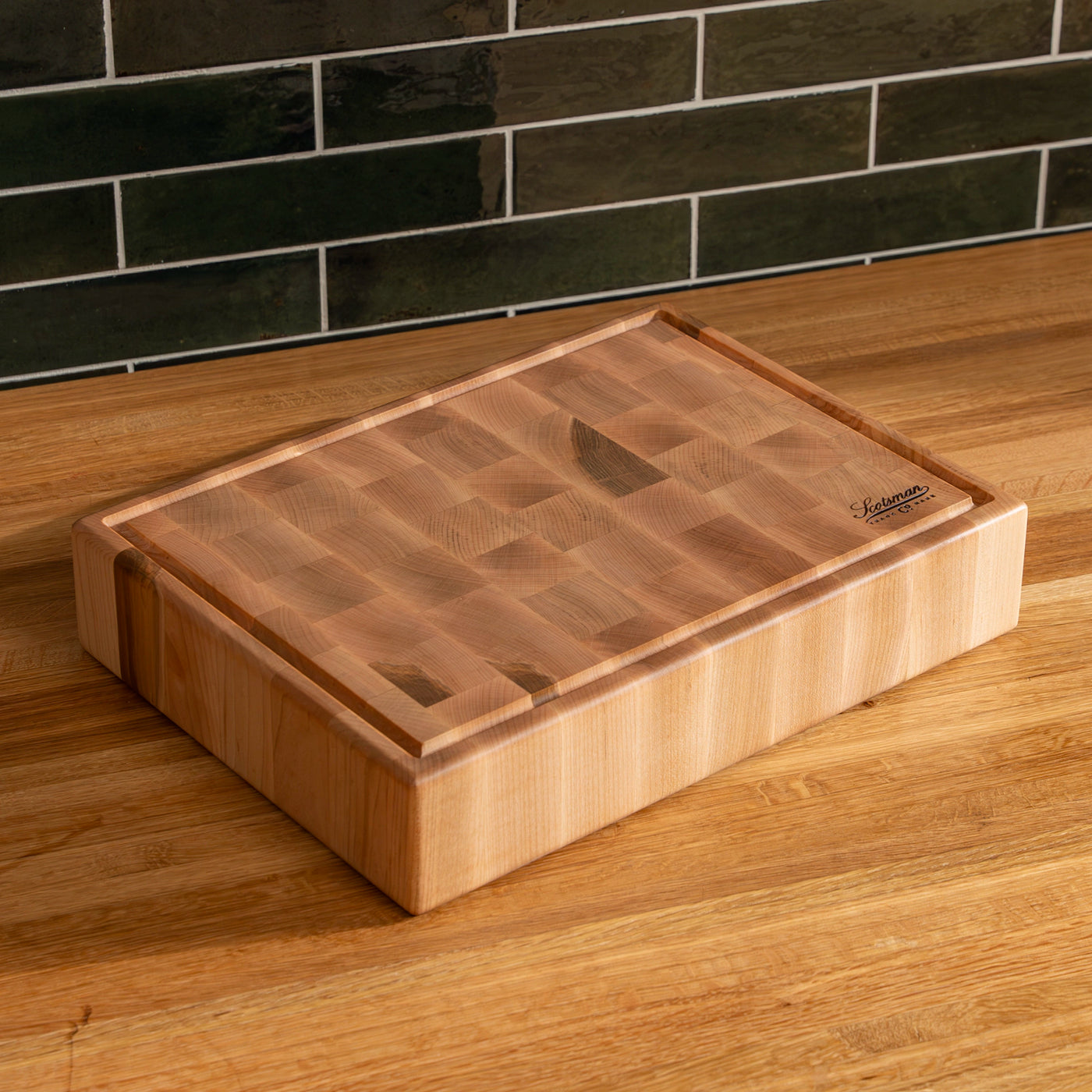 Rectangular End Block Maple End Grain Rectangle Butcher Block with Juice Groove – Laurel ...