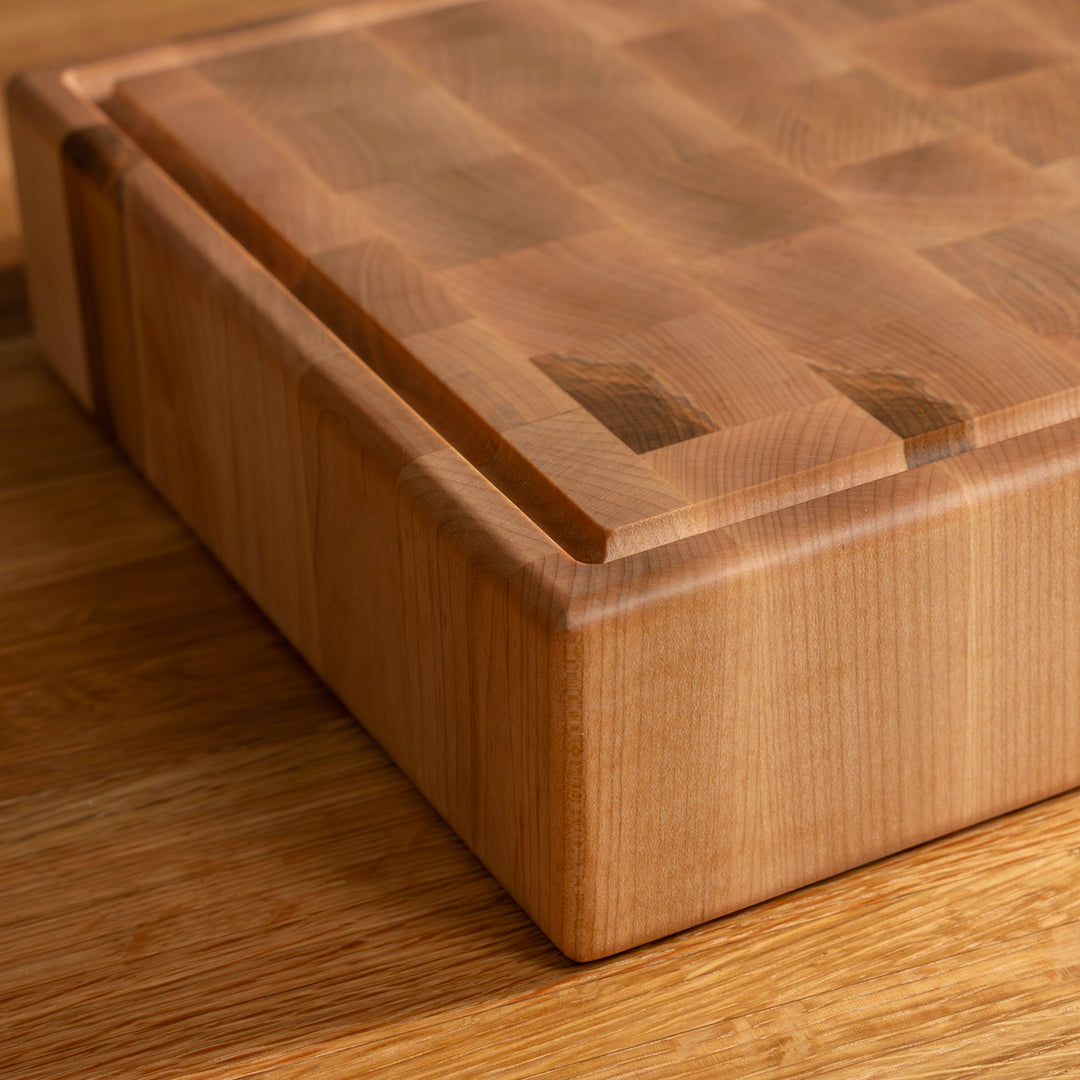 Rectangular End Block Maple End Grain Rectangle Butcher Block with Juice Groove – Laurel ...