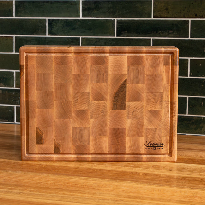 Rectangular End Block Maple End Grain Rectangle Butcher Block with Juice Groove – Laurel ...