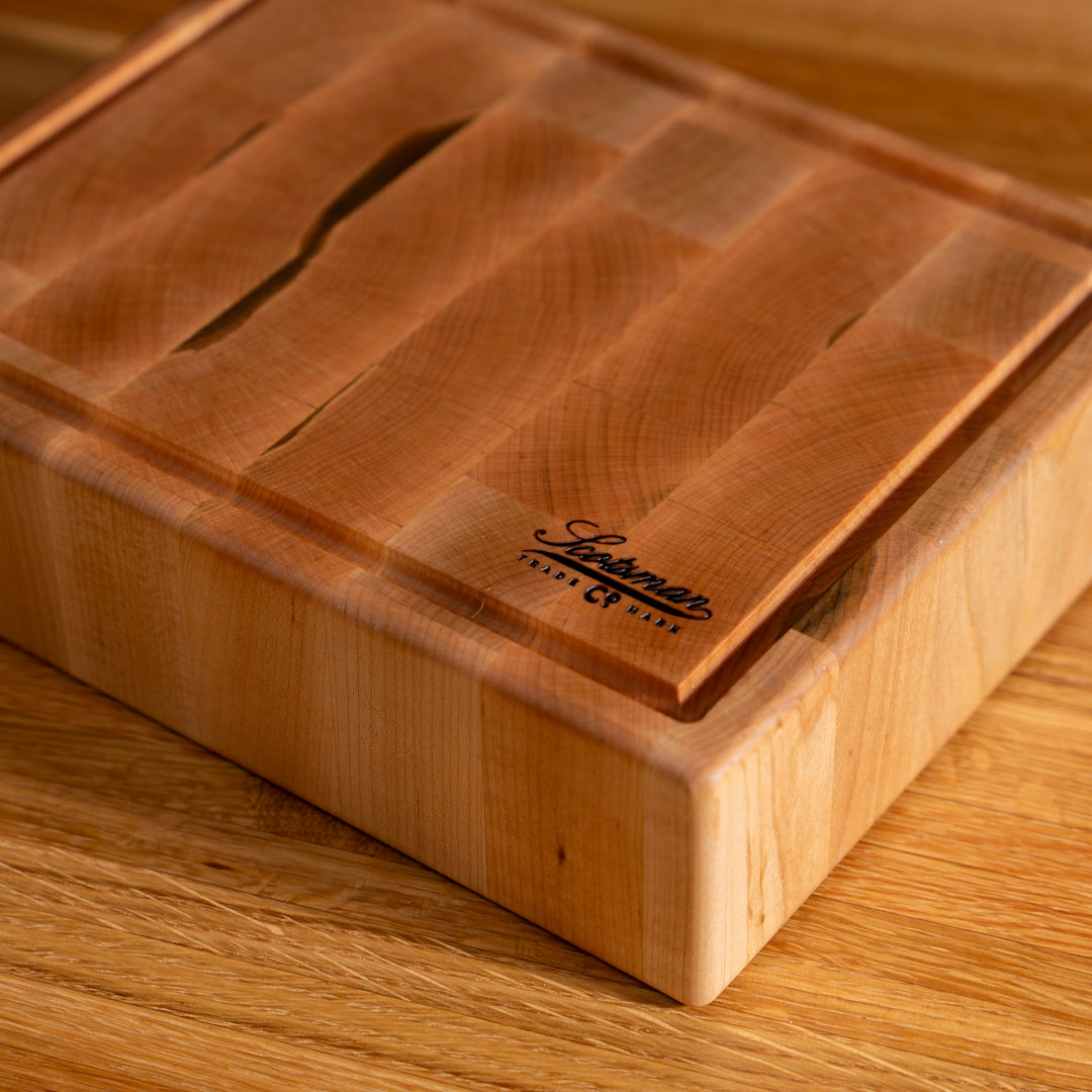 Rectangular End Block Maple End Grain Rectangle Butcher Block with Juice Groove – Laurel ...
