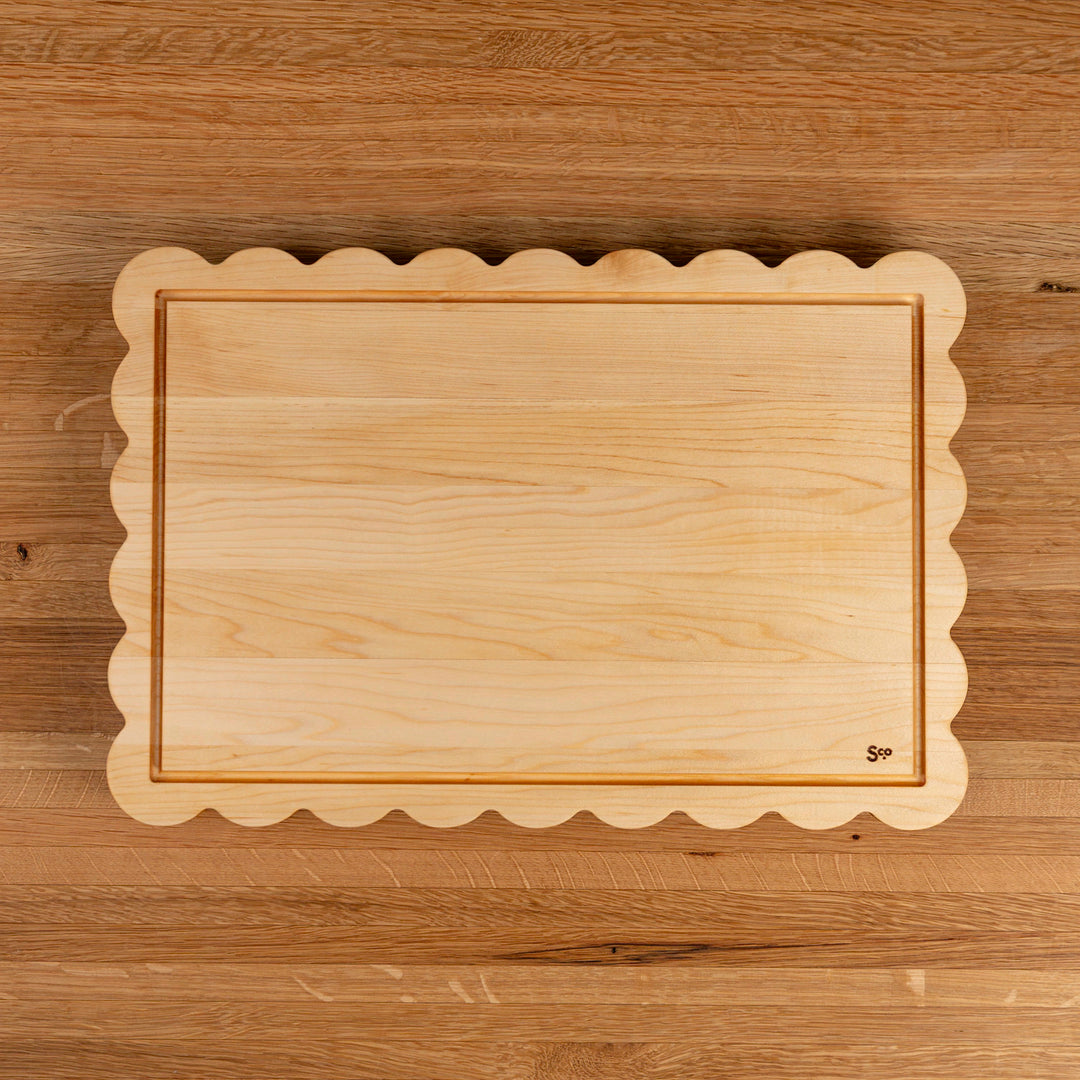 Maple Scalloped Serving Board