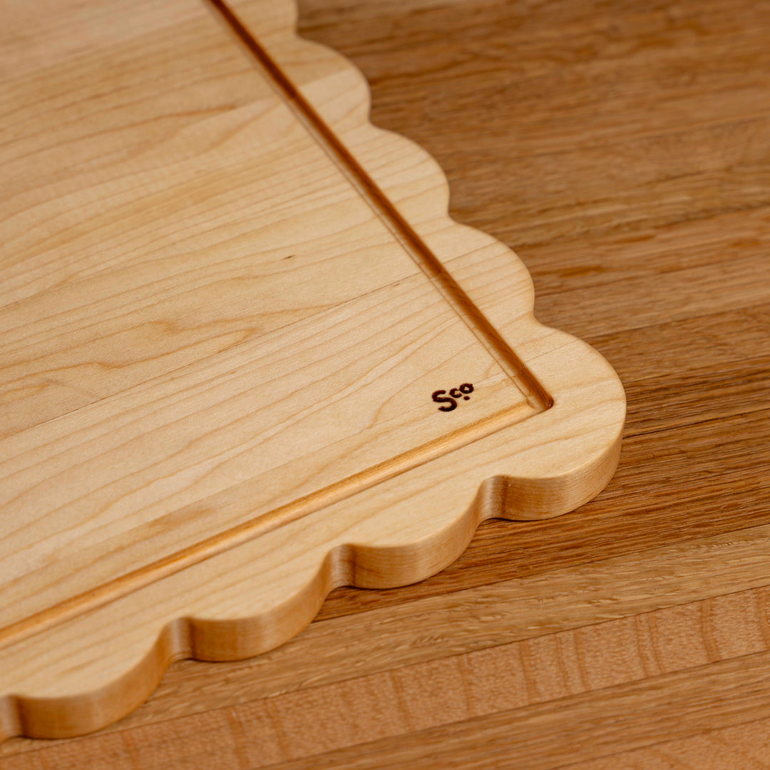 Maple Scalloped Serving Board