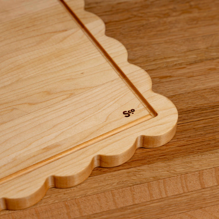 Maple Scalloped Serving Board