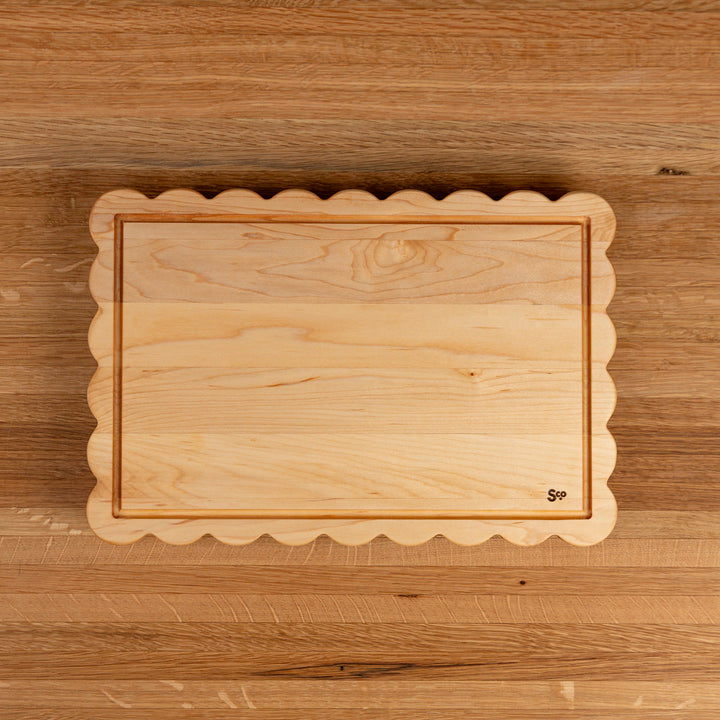 Maple Scalloped Serving Board