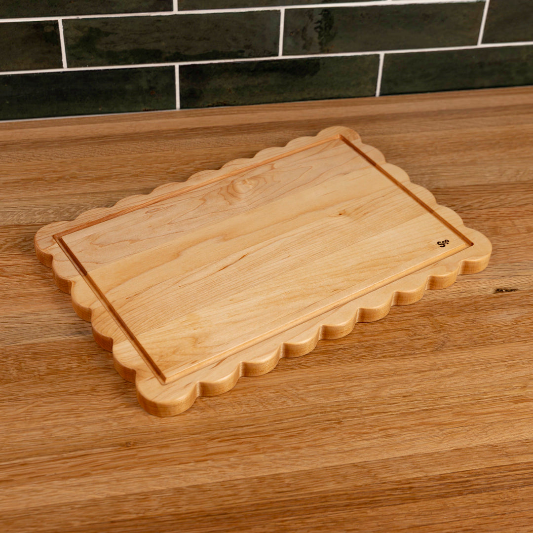 Maple Scalloped Serving Board