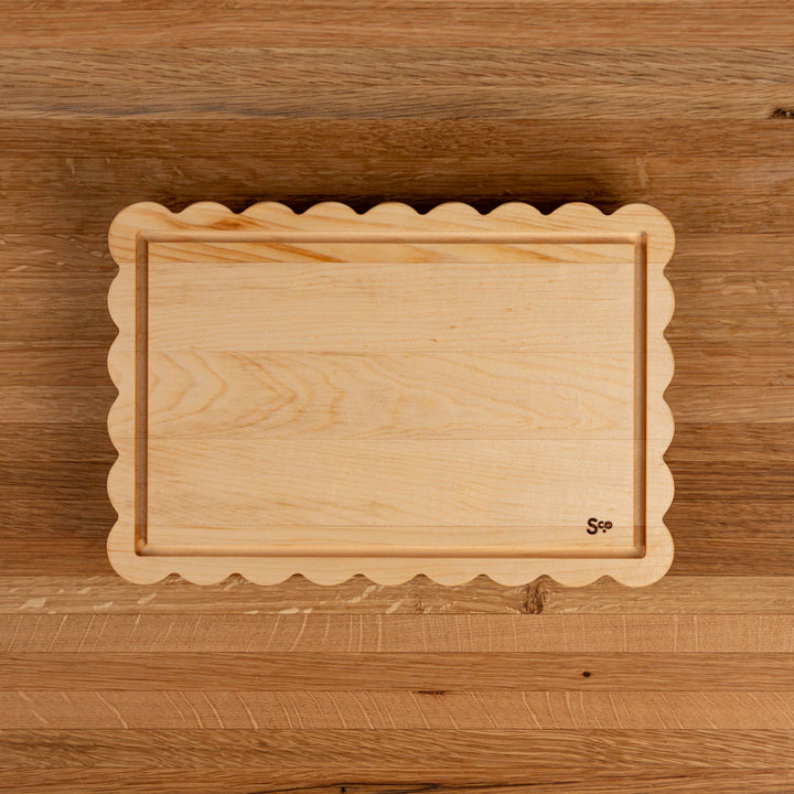 Maple Scalloped Serving Board