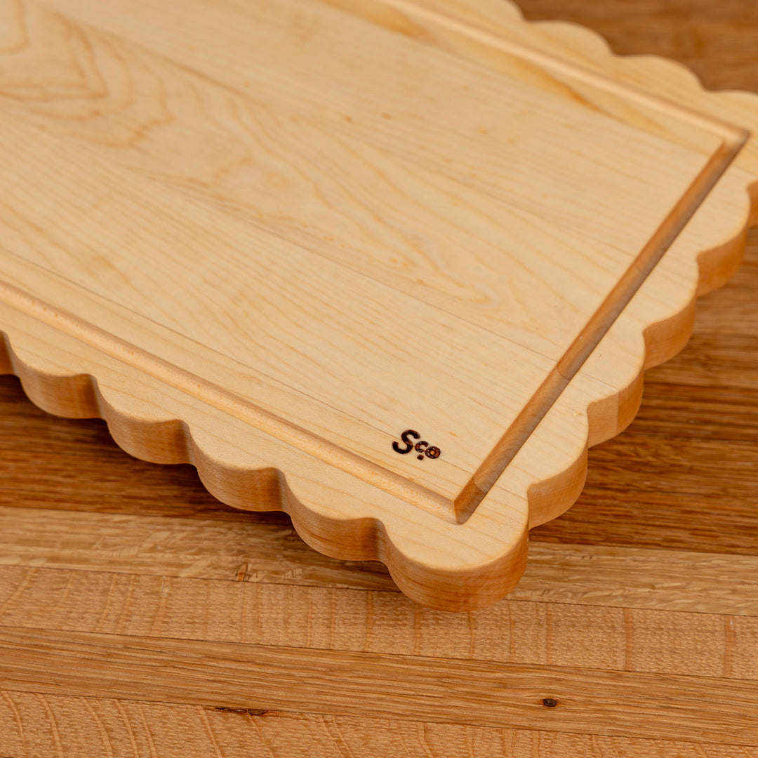 Maple Scalloped Serving Board