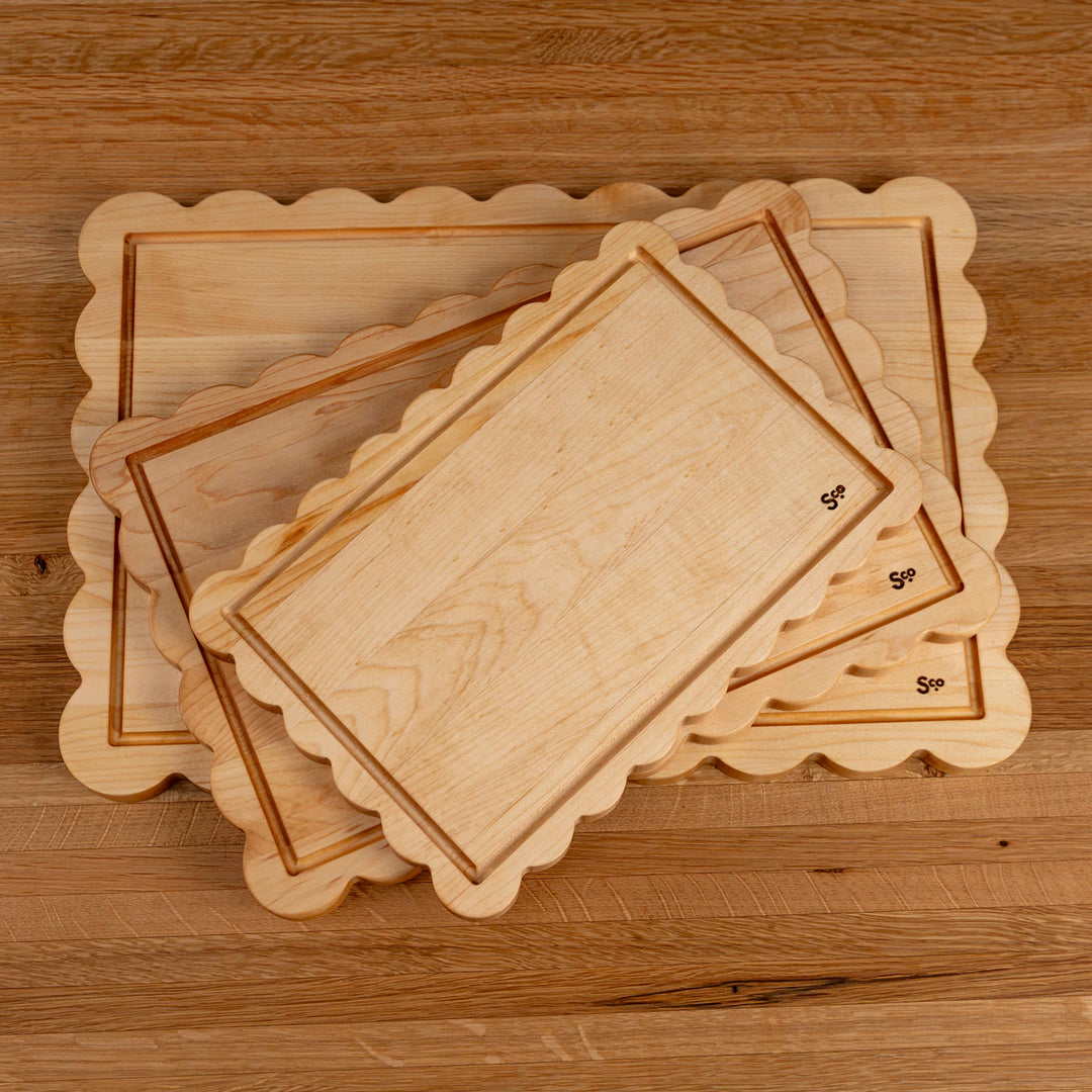 Maple Scalloped Serving Board