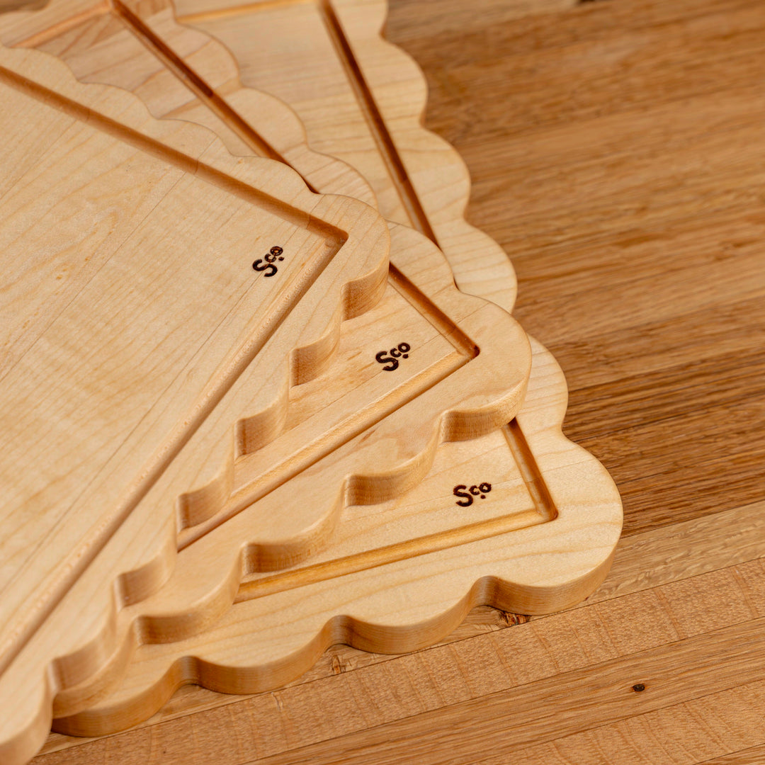 Maple Scalloped Serving Board
