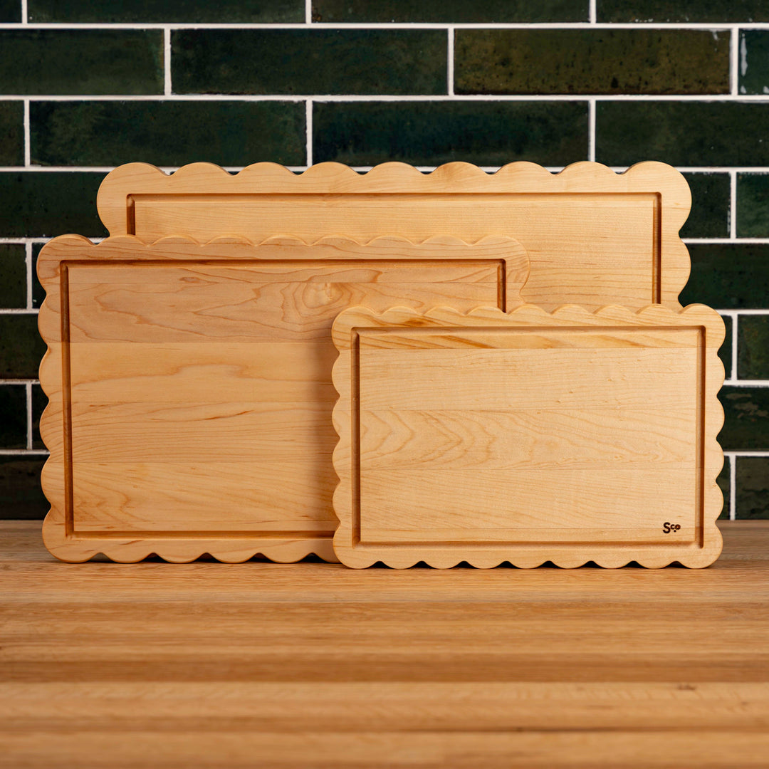 Maple Scalloped Serving Board