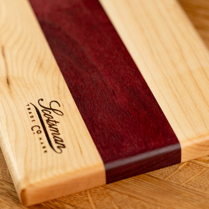 Maple and Purple Heart Serving Board