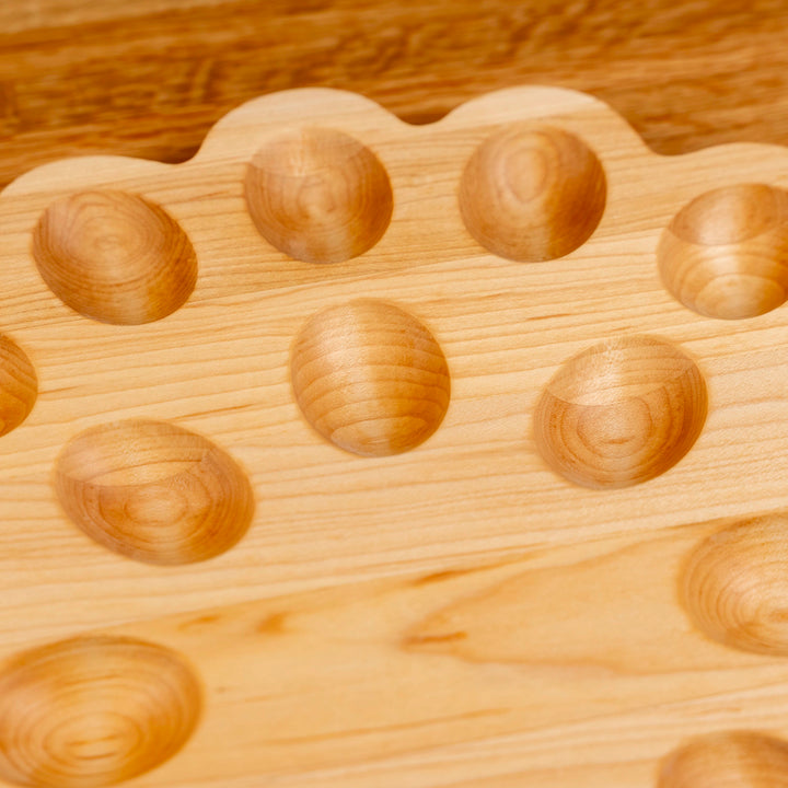 Maple Scalloped Devlied Egg Tray