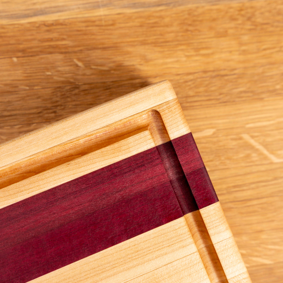 Maple and Purple Heart Butcher Block