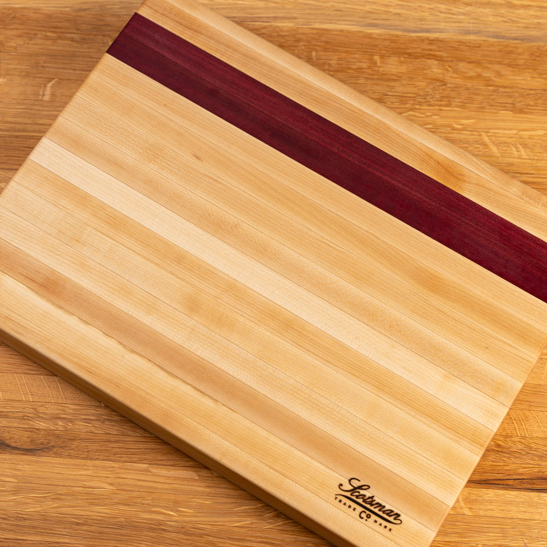 Maple and Purple Heart Butcher Block