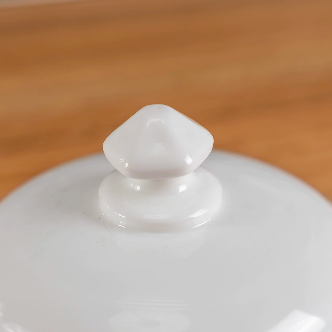 Milk Glass Butter Tub