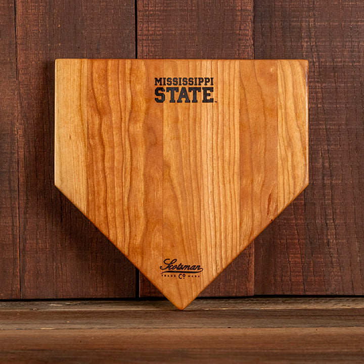 Cherry Mississippi State Home Plate Serving Board | Mississippi State Stacked