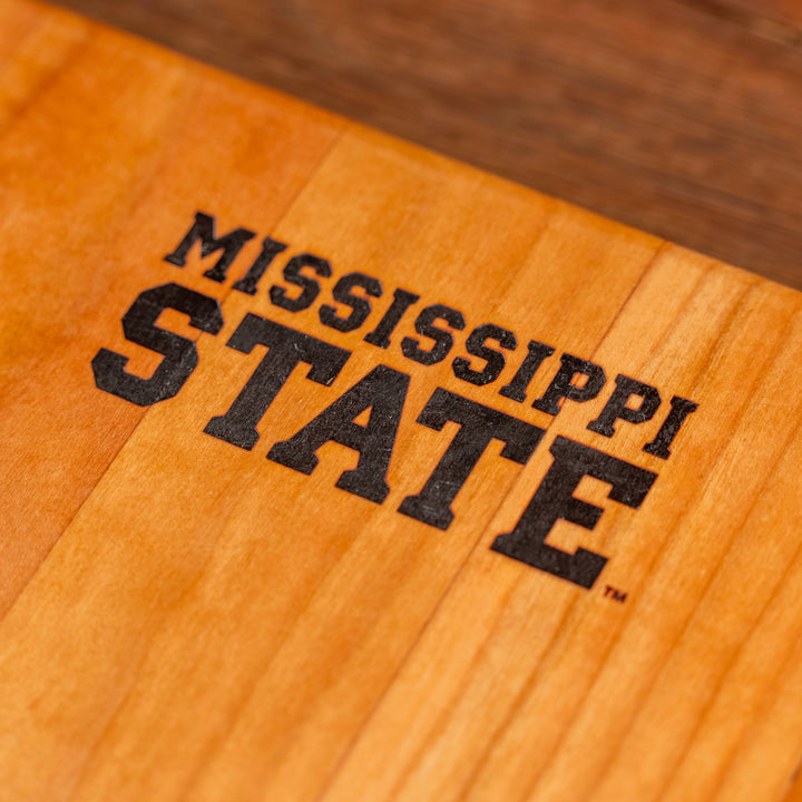 Cherry Mississippi State Home Plate Serving Board | Mississippi State Stacked