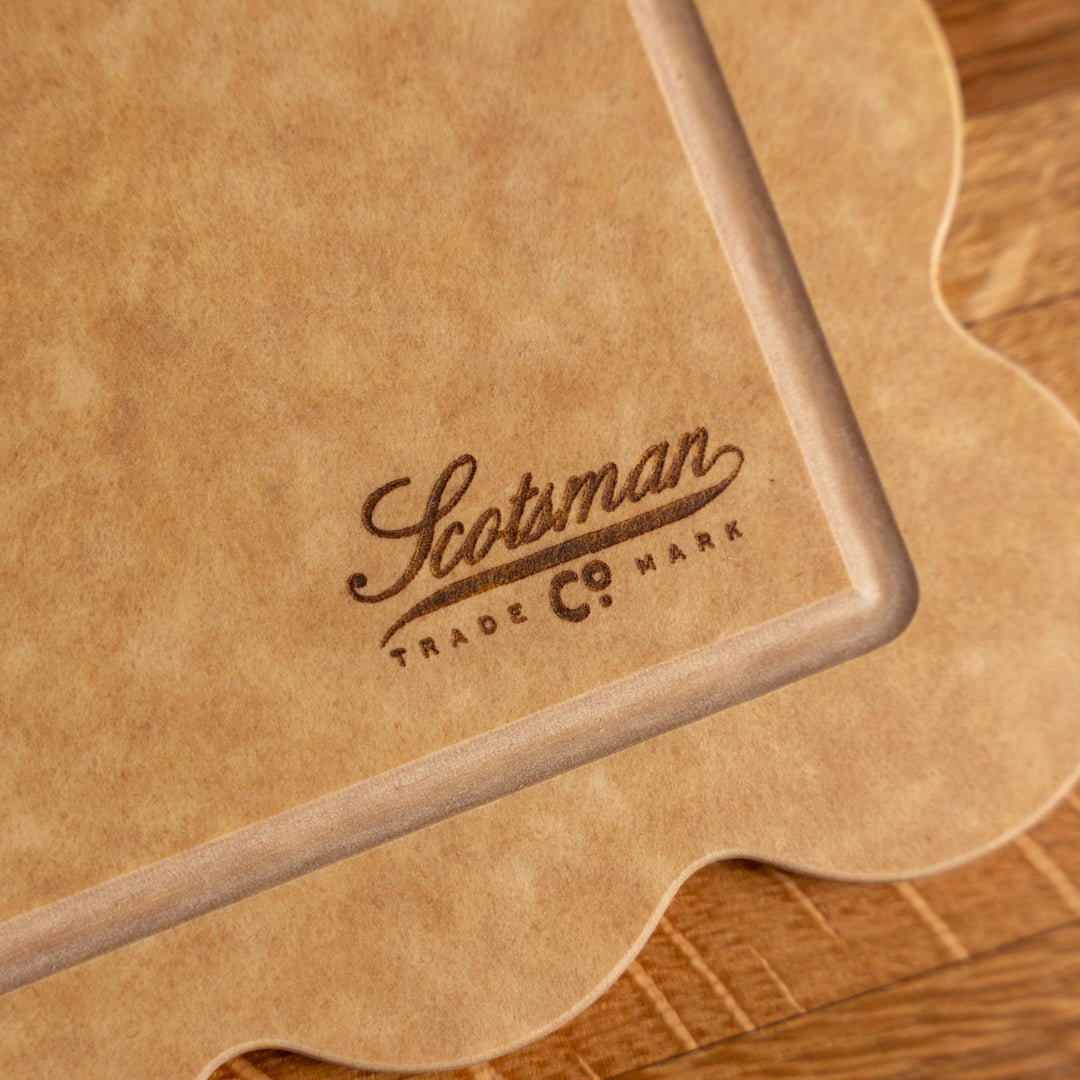 Natural Brown Scalloped Cutting Board