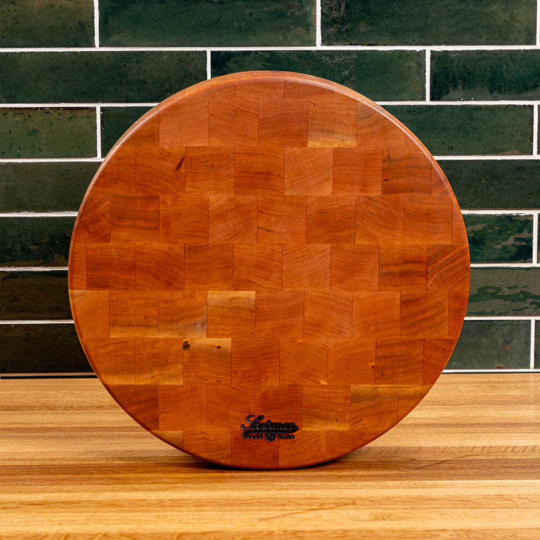 Block Rund Cherry End Grain Round Butcher Block – Laurel Mercantile