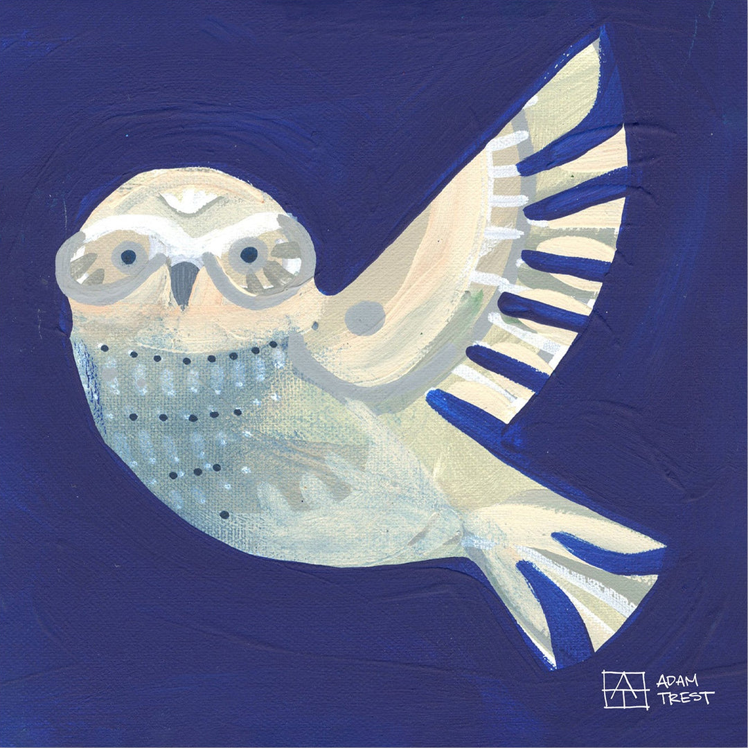 Adam Trest Bandits | Night Owl on Navy Print