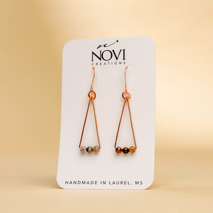 Novi Ocean Jasper Triad Earrings