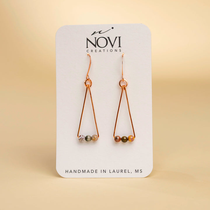 Novi Ocean Jasper Triad Earrings