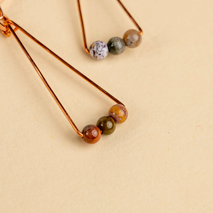 Novi Ocean Jasper Triad Earrings