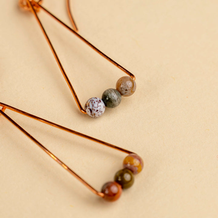 Novi Ocean Jasper Triad Earrings