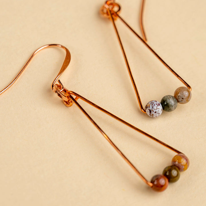Novi Ocean Jasper Triad Earrings