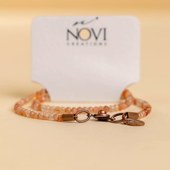 Novi Peach Moonstone Strand Bracelet