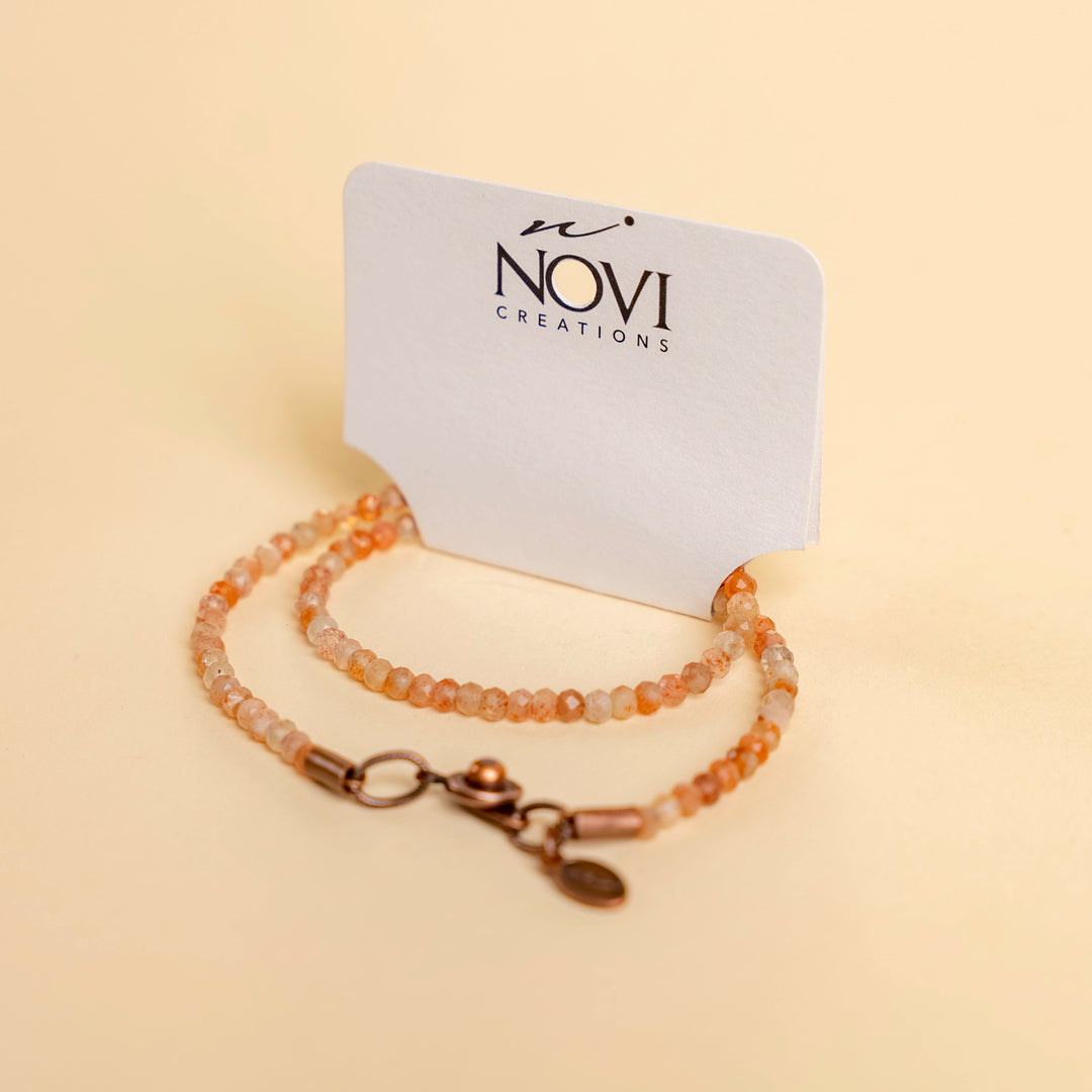 Novi Peach Moonstone Strand Bracelet