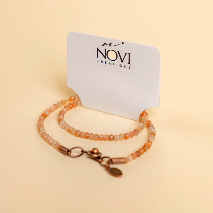 Novi Peach Moonstone Strand Bracelet