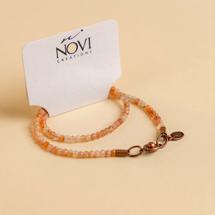 Novi Peach Moonstone Strand Bracelet