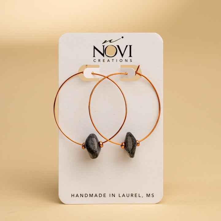 Novi Recycled Horn Copper Hoops