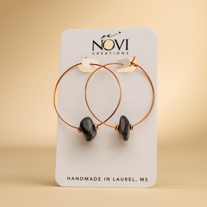 Novi Recycled Horn Copper Hoops