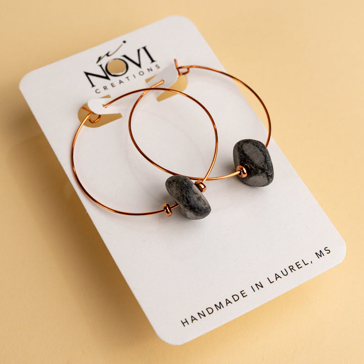 Novi Recycled Horn Copper Hoops