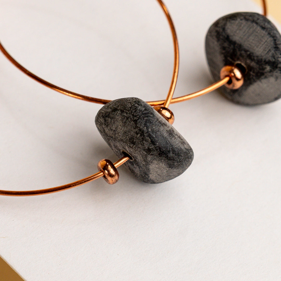 Novi Recycled Horn Copper Hoops