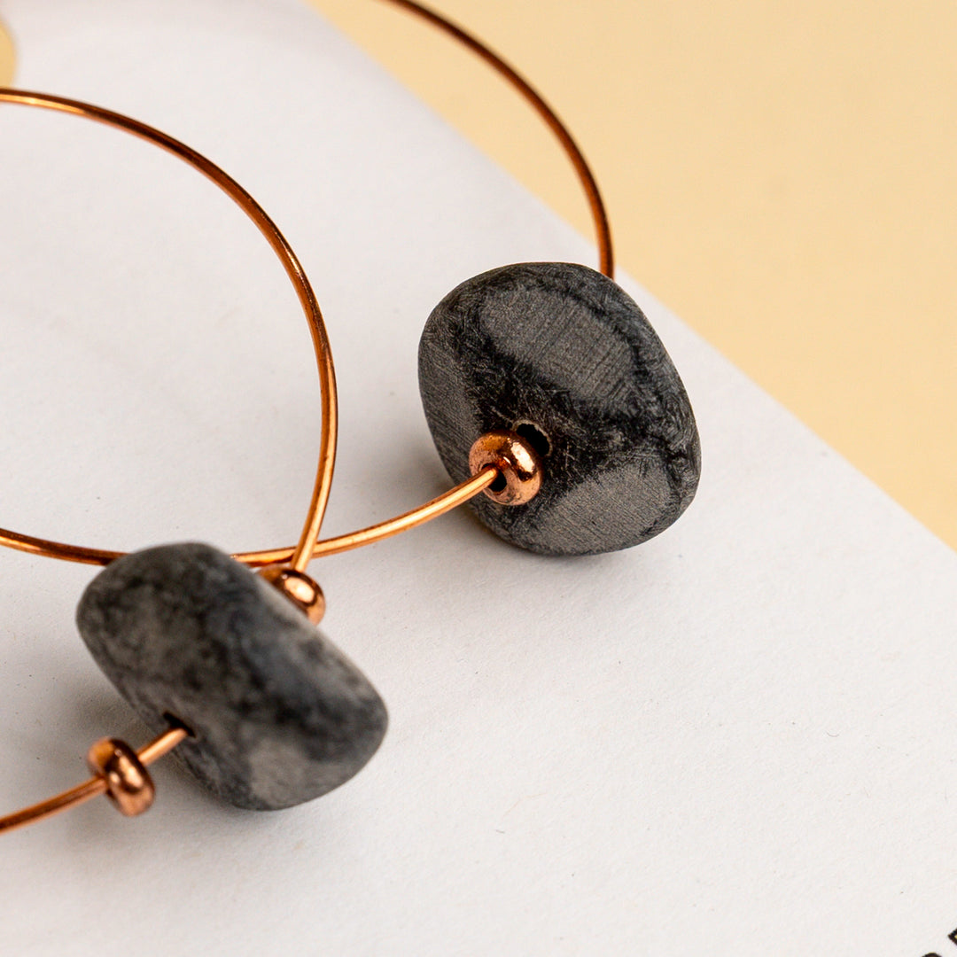 Novi Recycled Horn Copper Hoops