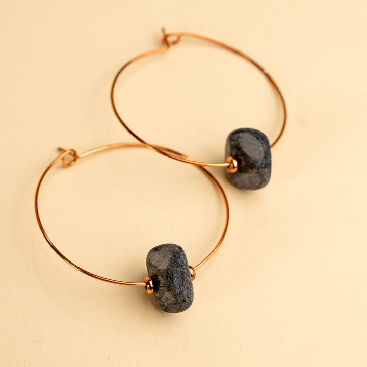 Novi Recycled Horn Copper Hoops