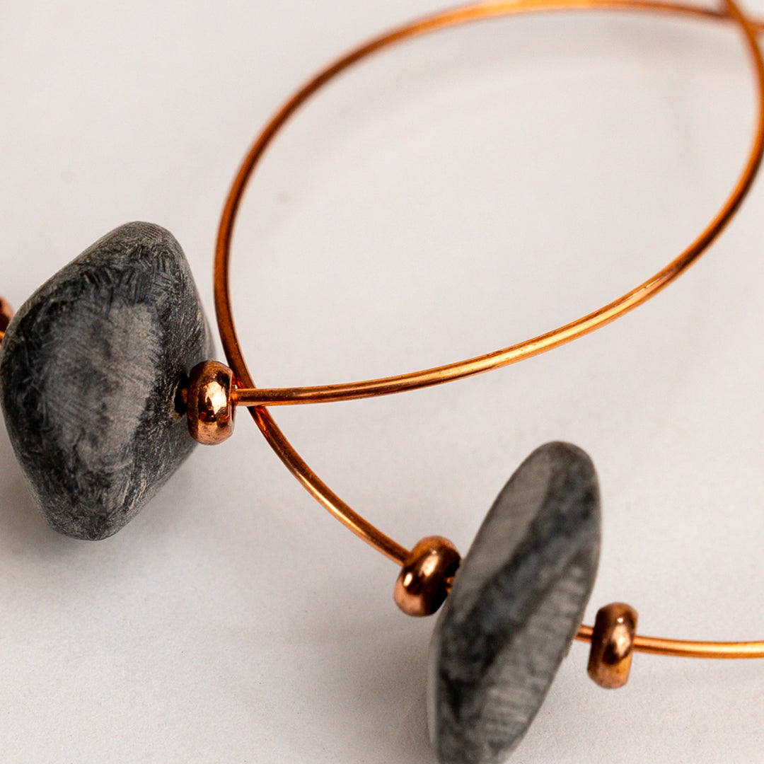 Novi Recycled Horn Copper Hoops