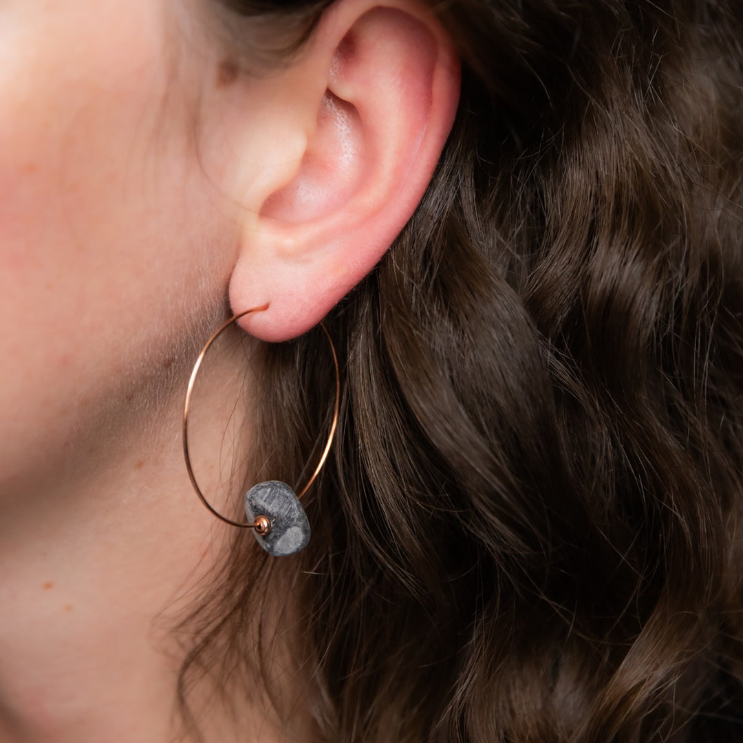 Novi Recycled Horn Copper Hoops