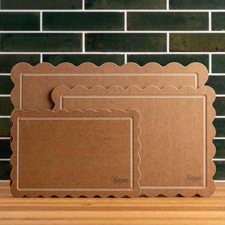 Nutmeg Brown Scalloped Cutting Board