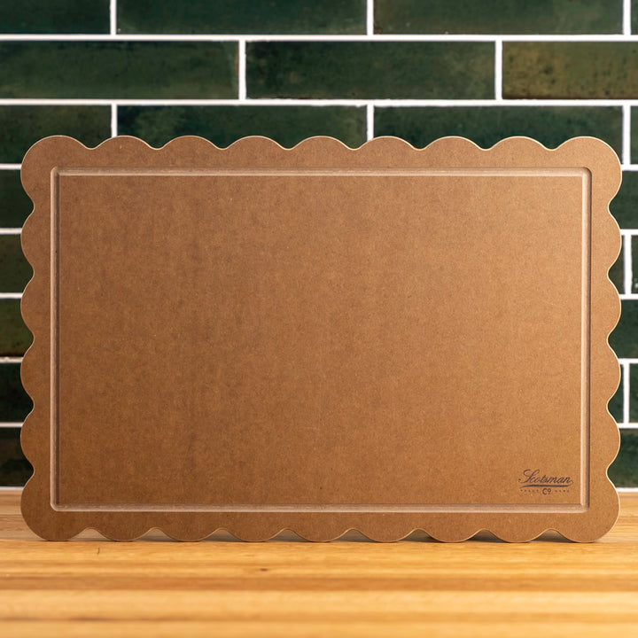 Nutmeg Brown Scalloped Cutting Board