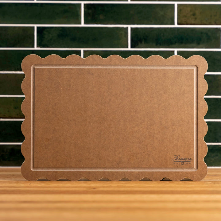 Nutmeg Brown Scalloped Cutting Board