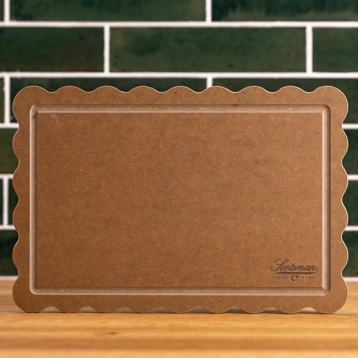 Nutmeg Brown Scalloped Cutting Board