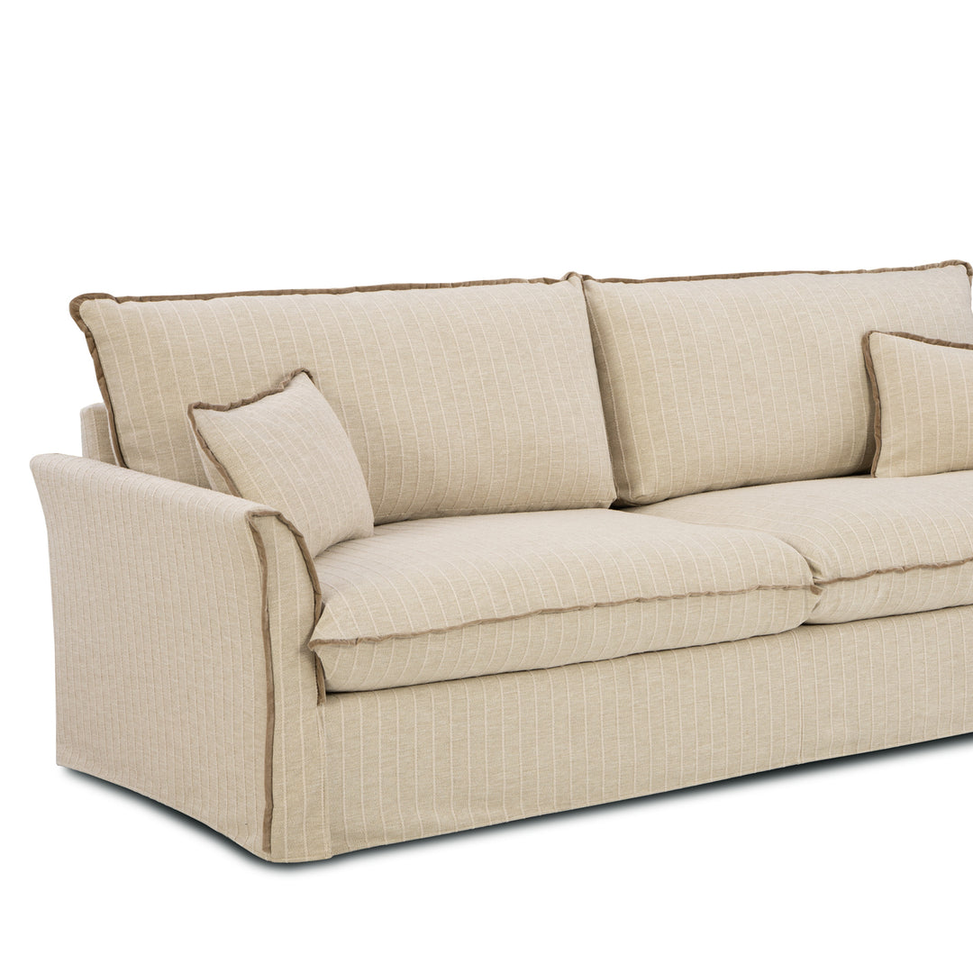 Oxford Sofa - Oatmeal Woven Stripe