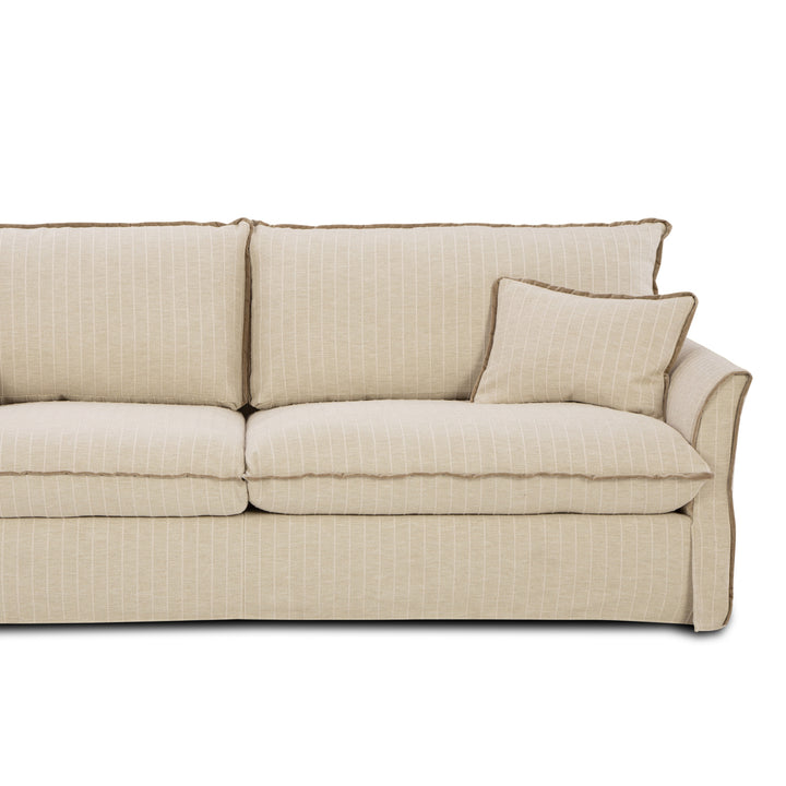 Oxford Sofa - Oatmeal Woven Stripe
