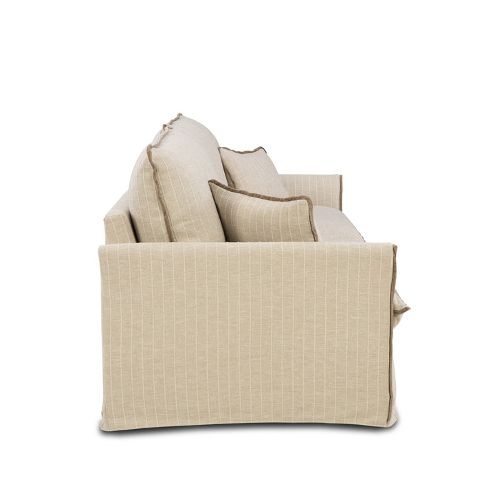Oxford Sofa - Oatmeal Woven Stripe