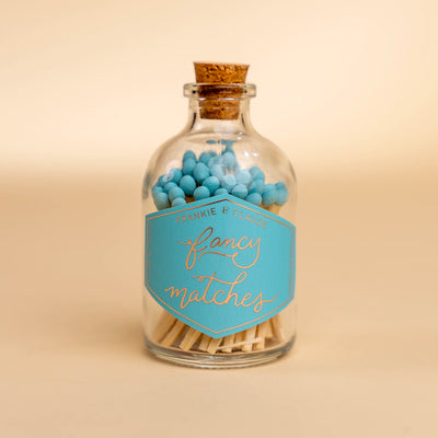 Pool Blue Fancy Matches Small Jar